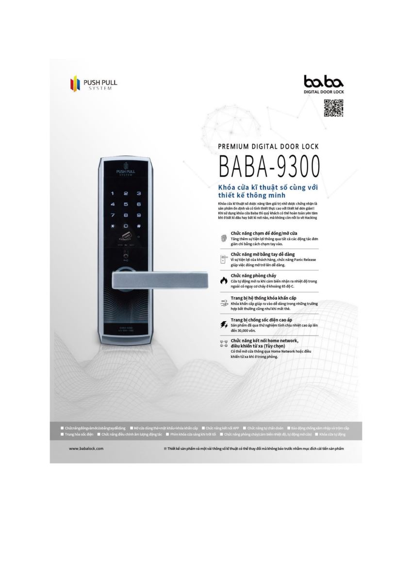 Khóa vân tay BABA 9300