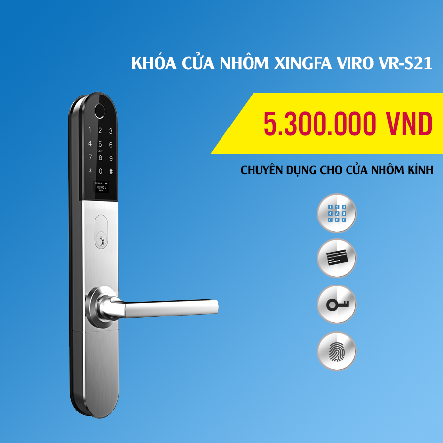 Lắp đặt khóa vân tay cửa nhôm xingfa giá dưới 7 triệu tại Nha Trang-1