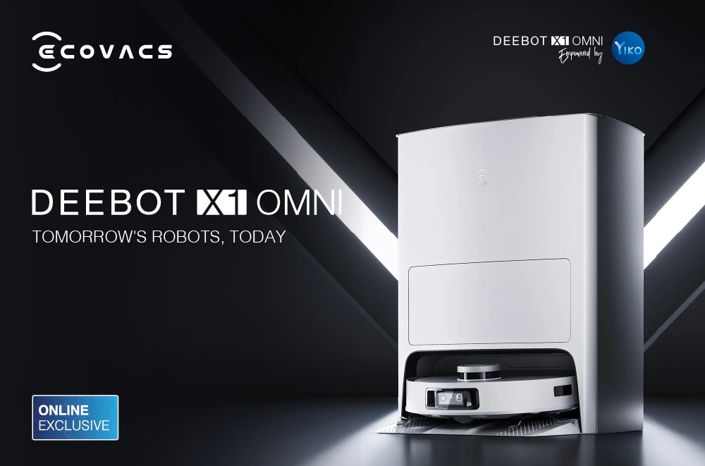 Robot hút bụi lau nhà Ecovacs Deebot X1 Omni White 