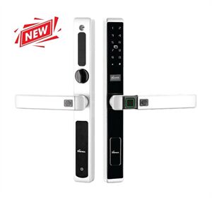 Khóa vân tay cửa nhôm Demax EL688 WH App Wifi chống nước IP56, chốt trong an toàn - Của tiêu chuẩn Đức