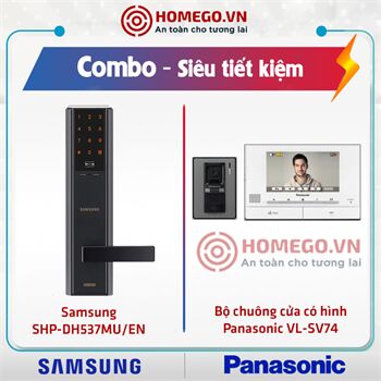 Combo khóa Samsung SHP-DH537+ Chuông màn hình Panasonic VL-SV74