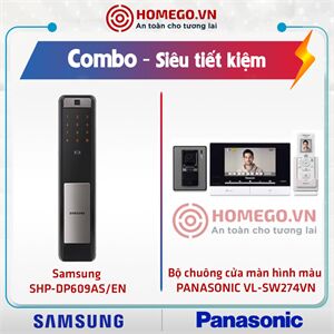 Combo khóa samsung SHP-DP609+ Chuông màn hình Panasonic VL-SW274VN