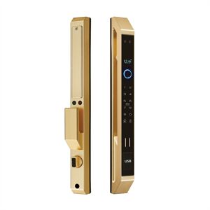 Khóa vân tay cửa nhôm Hubert HB CNI7 EU Gold App wifi, Face ID của tiêu chuẩn Đức