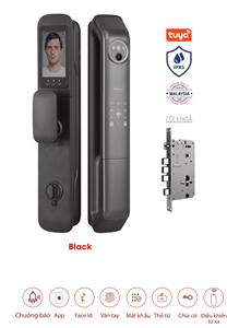 Khoá nhận diện khuôn mặt  Avolock AL-80FRVT-B Face ID, App wifi 