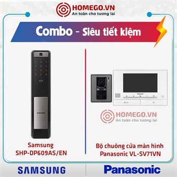 Combo khóa samsung SHP-DP609 + chuông màn hình Panasonic VL-SV71VN