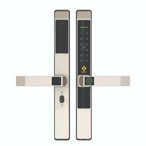 Khóa điện tử cửa nhôm Hubert HB CN39 Sand Gold App wifi chống nước