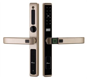 Khóa Vân tay, App Wifi cửa nhôm Demax EL688 CG Chống nước IP56, chốt trong an toàn - Của tiêu chuẩn Đức