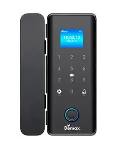 Khóa vân tay cửa kính Cửa Demax SL800 G Black App Wifi, Remote 