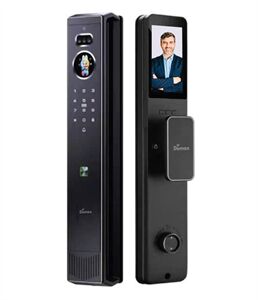 Khóa cửa vân tay Demax EL-MS999 Ai CNC Face ID Mở bằng Lòng Bàn Tay Tiêu Chuẩn Đức 