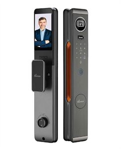 Khóa cửa vân tay Demax EL-MS999 Orange Face ID Mở bằng Lòng Bàn Tay Tiêu Chuẩn Đức