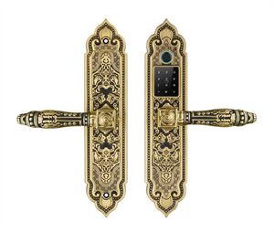 Khóa cửa tân cổ điển Demax EL350 European Gold App TTlock Wifi Của tiêu chuẩn Đức