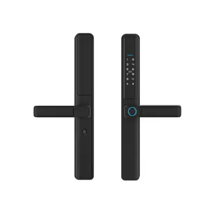 Khóa điện tử cửa nhôm Hubert HB CN21 Black App wifi chống nước chuẩn Ip67