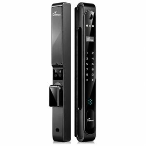 Khóa vân tay cửa nhôm Demax EL998 BN CNC Face ID, app wifi chống nước 