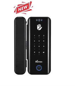 Khóa vân tay cửa kính Demax EL900 BL App TTLock, Face ID 3D của tiêu chuẩn Đức