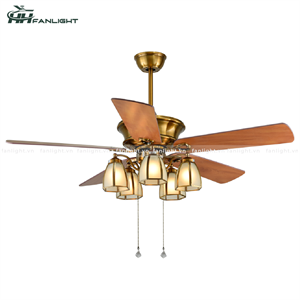 Quạt trần đèn trang trí Fanlight FL CD-501 cánh gỗ