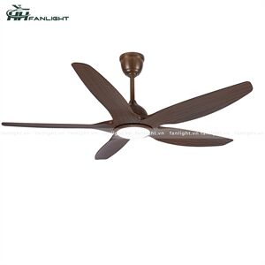 Quạt trần đèn hiện đại FL HD-513 5 cánh màu nâu