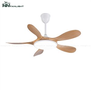 Quạt trần đèn hiện đại FL HD-504 5 cánh vân gỗ