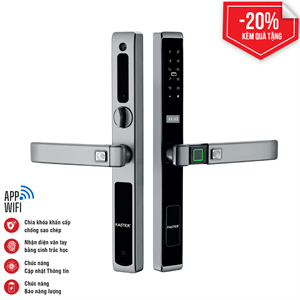 Khóa thông minh cho cửa nhôm Faster FS6900 Grey
