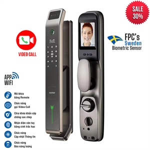 Khóa cửa vân tay Faster FS868 Luxury Face ID 