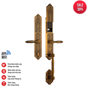 Khóa điện tử tân cổ Faster FS009FGB BRASS Màu Đồng