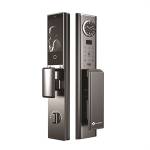 Khóa cửa vân tay Hubert HB CG89VF Gray Luxury Face ID kép , App wifi