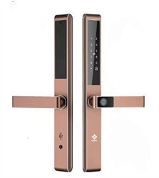 Khóa Điện Tử Cửa Nhôm Hubert HB CN68 Titan Gold App wifi