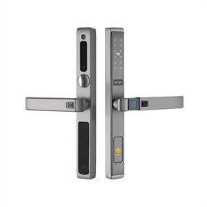 Khóa điện tử cửa nhôm Hubert HB CN77 Gray App wifi chống nước chuẩn Ip68