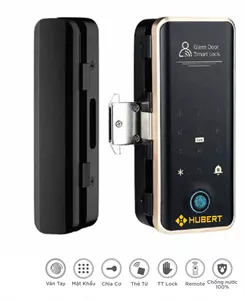 Khóa vân tay cửa kính mở Hubert HB CK68 Black App Wifi 