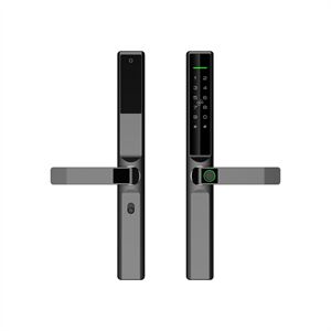 Khóa điện tử cửa nhôm Hubert HB CN68 Rough Black App wifi chống nước