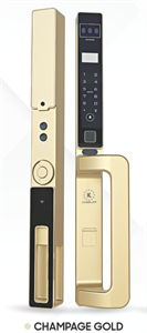Khoá vân tay cửa nhôm KL-599 CNC 01 Champagne Gold App, Face ID