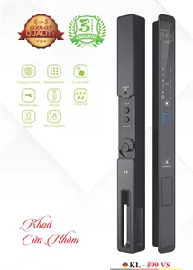 Khoá vân tay cửa nhôm KL-599 VS App Tuya, Face ID