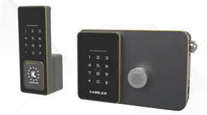 Khóa cửa cổng vân tay Kassler KL-579 CNC Gold Grey Remote