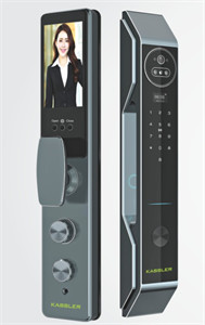 Khóa Vân Tay Kassler KL-899 CNC Blue Gray Face ID, App Wifi