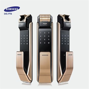 Khóa vân tay Samsung SHS-P 718 (Màu vàng - màu Bạc)