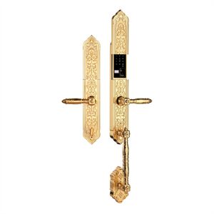 Khóa cửa đại sảnh tân cổ điển Demax EL886 Gold mạ vàng 24k - App Wifi Của tiêu chuẩn Đức