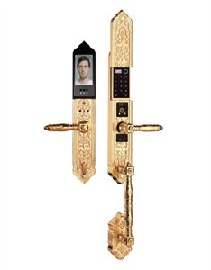 Khóa cửa đại sảnh Demax EL986 Vàng 24K FACE ID APP WIFI của tiêu chuẩn Đức