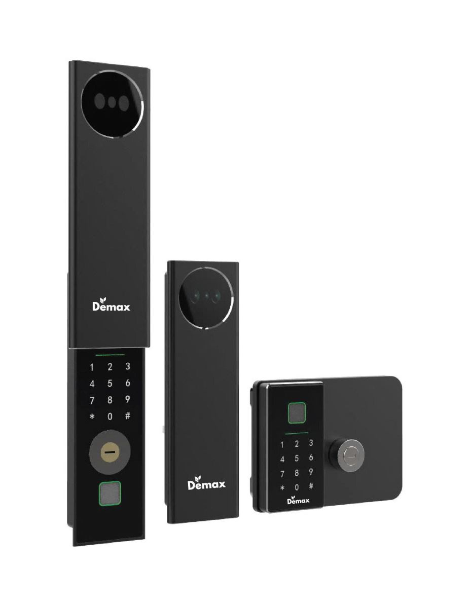 Khoá cửa cổng sắt Demax EL-C908 GB chống nước, Face ID, Remote App wifi - tiêu chuẩn Đức