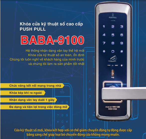 Khóa vân tay BABA 9100