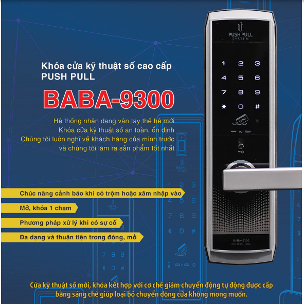 Khóa vân tay BABA 9300 -3