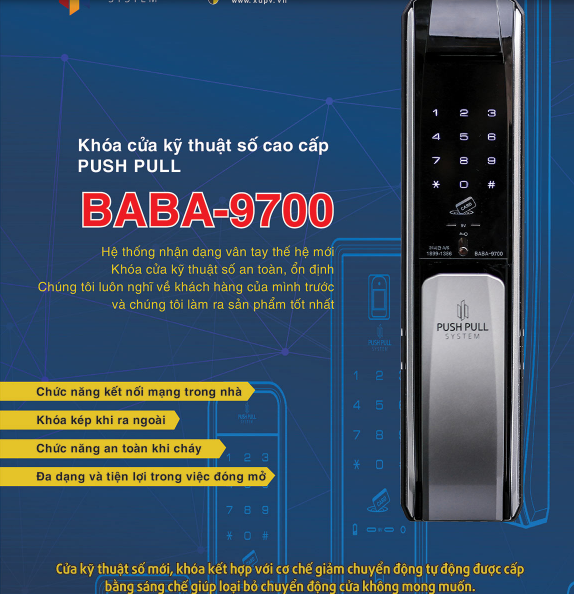Khóa vân tay BABA 9700 - 3