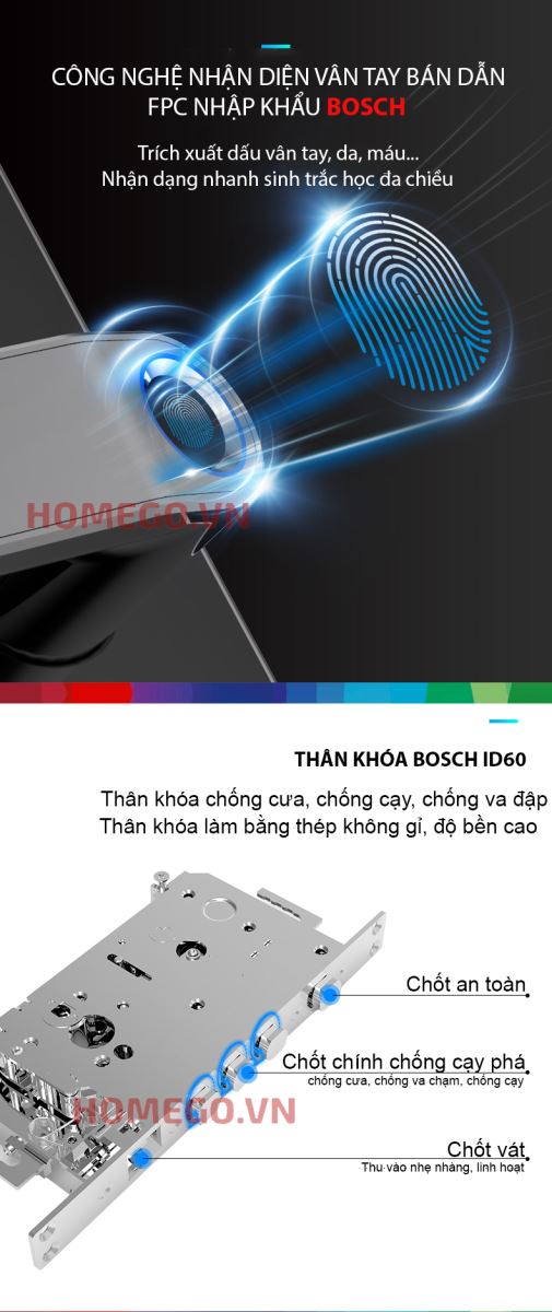 khóa vân tay Bosch ID60 -3