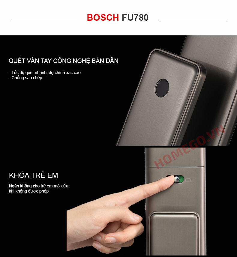 Khóa cửa vân tay Bosch FU780 -4