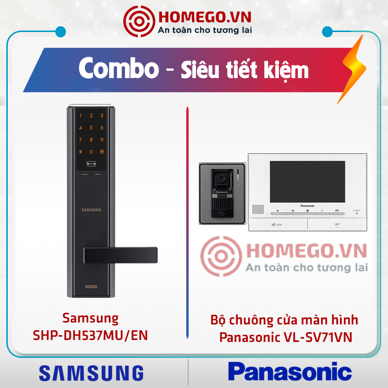 Combo khóa Samsung SHP-DH537+ Chuông màn hình Panasonic VL-SV71VN