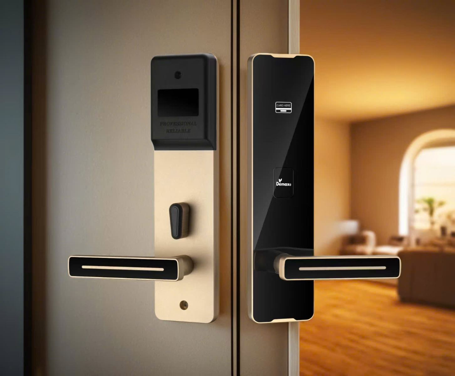 Khoá từ Demax EHL606 MG CNC cho khách sạn tiêu chuẩn Đức