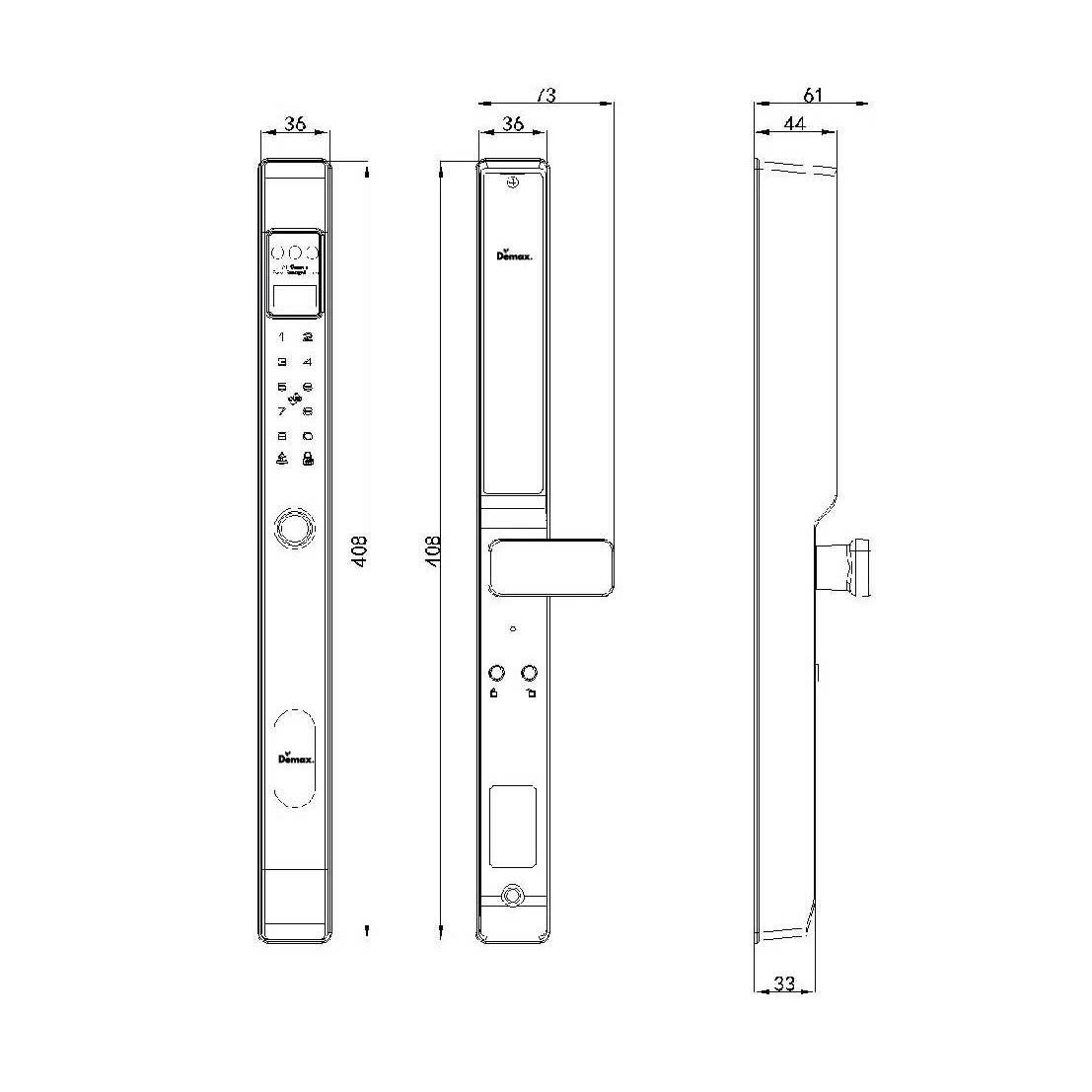 kích thước Demax SL802 kích thước Demax EL-C903 Face ID