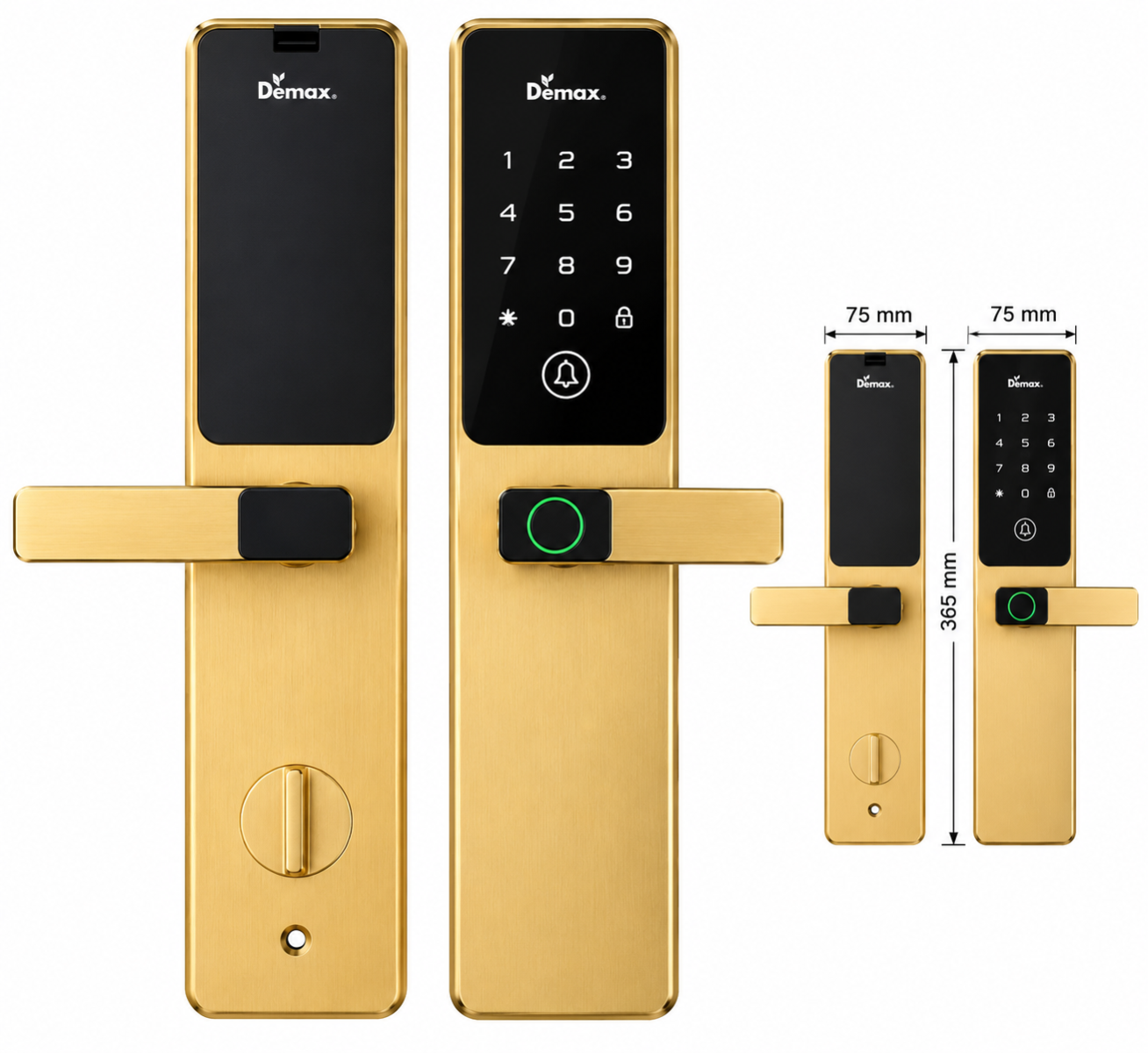 Khóa vân tay Thông Minh Demax EL-C79 CG App wifi màu champage gold