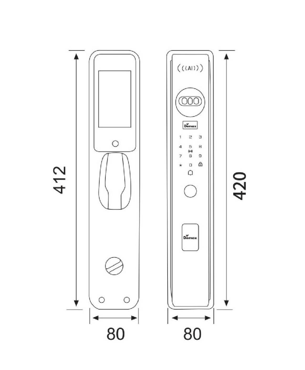 kích thước khoá EL912