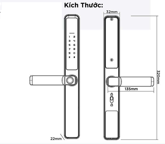 Kích thước HB CN21 Black