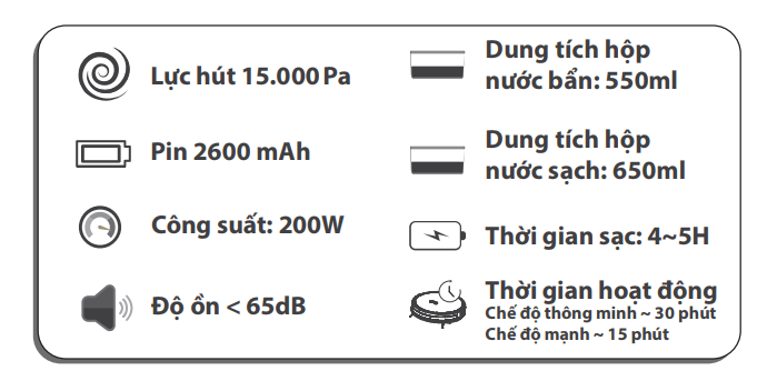 thông số kỹ thuật cây lau nhà hút bụi cầm tay Hubert HB T77