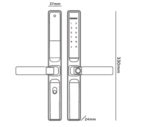 Kích thước khoá avolock AN-393-B